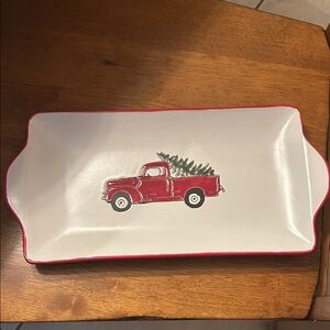 Festive Red Truck Serving Platter